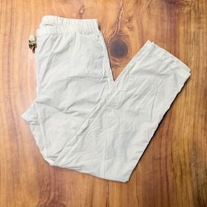 Gramicci Men's Pants Large Nylon Belted Beige Khaki Outdoor Hiking Climbing ZZ16